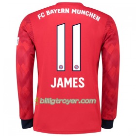 Billige Fotballdrakter FC Bayern München James 11 Hjemmedraktsett 2018/19 Langermet